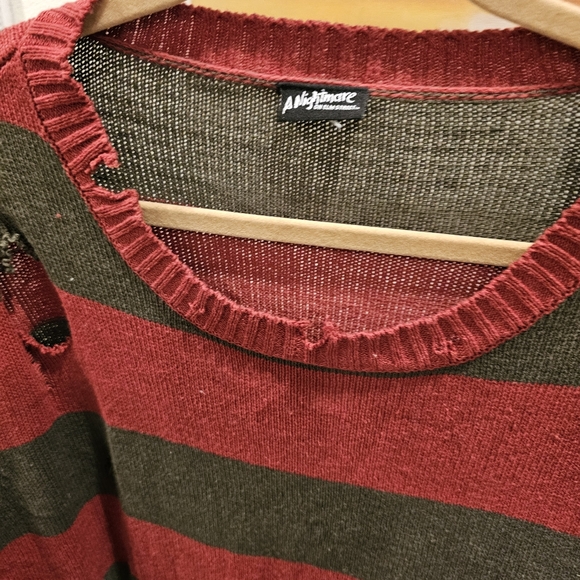 Distressed Nightmare On Elm Street Oversized Sweater - Picture 5 of 6